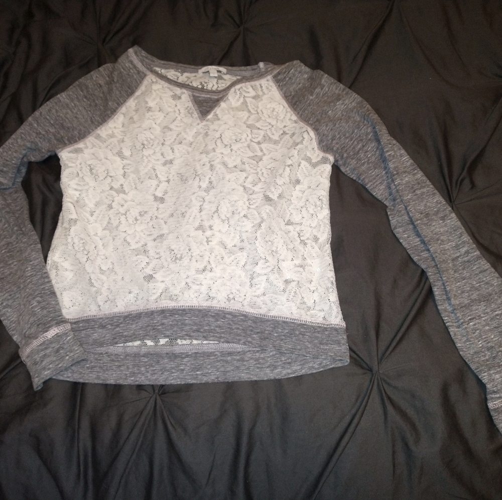Delia's lace long sleeve t